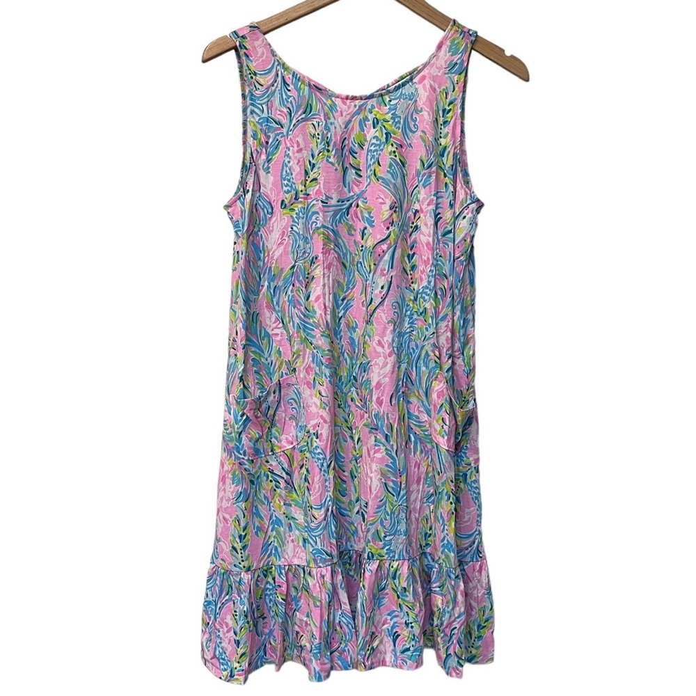 Lilly Pulitzer Unicorn of the Sea Kristen Flounce Dress with Pockets M